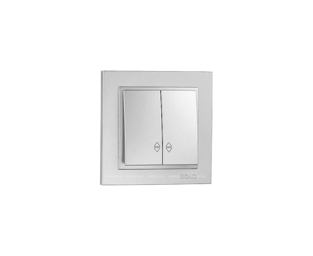 ჩამრთველი რევერსი ორიანი  DESPINA Silver - 102-212123-111 — როზეტები და ჩამრთველები